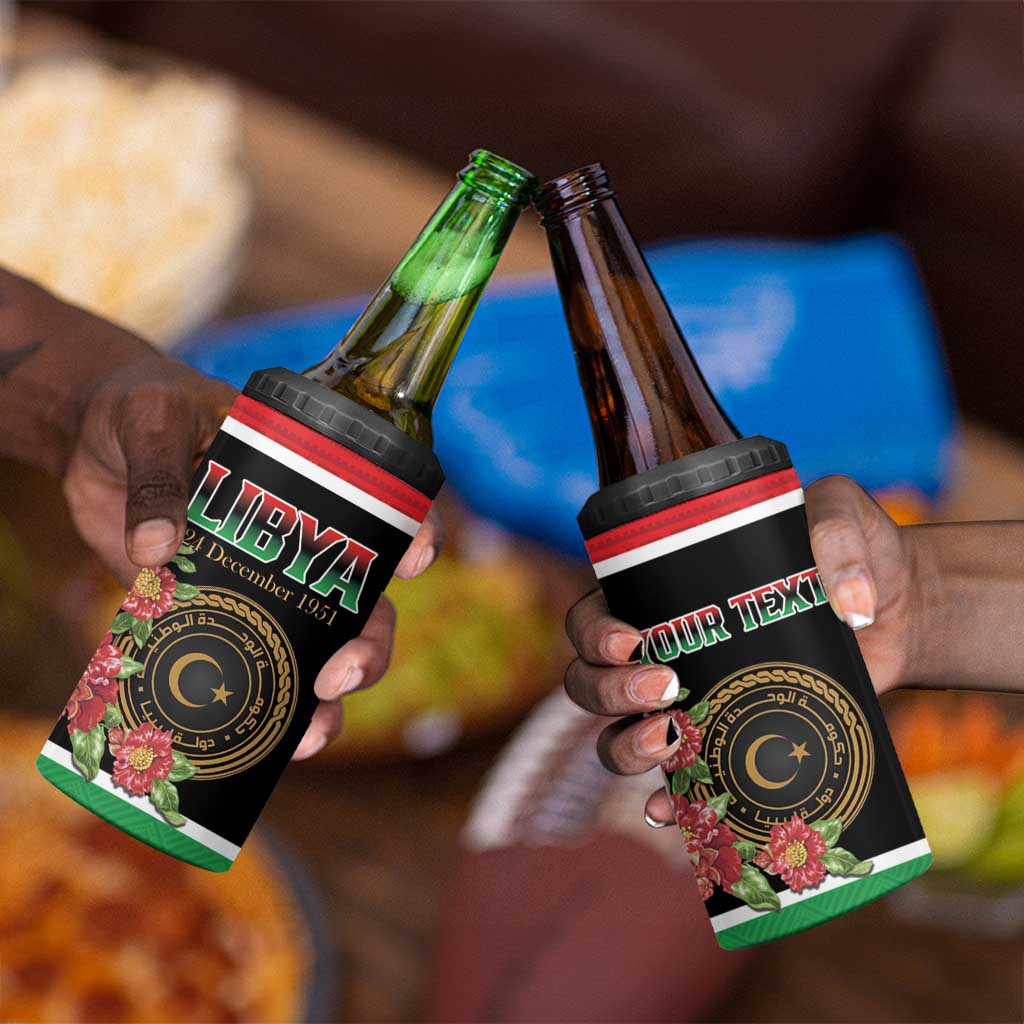 Personalized Happy Libya 4 in 1 Can Cooler Tumbler Independence Day - African Pride