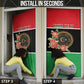 Personalized Libya Independence Day Door Cover Pomegranate Blossom With Libyan Seal