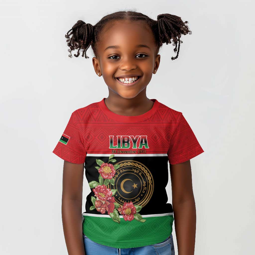 Personalized Happy Libya Kid T shirt Independence Day by African Pride
