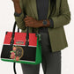 Libya Independence Day Leather Bag Pomegranate Blossom With Libyan Seal