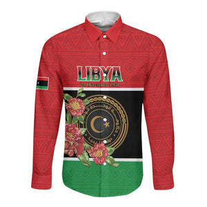 Personalized Happy Libya Long Sleeve Button Shirt Independence Day - African Pride