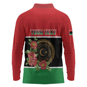 Personalized Happy Libya Long Sleeve Polo Shirt Independence Day - African Pride