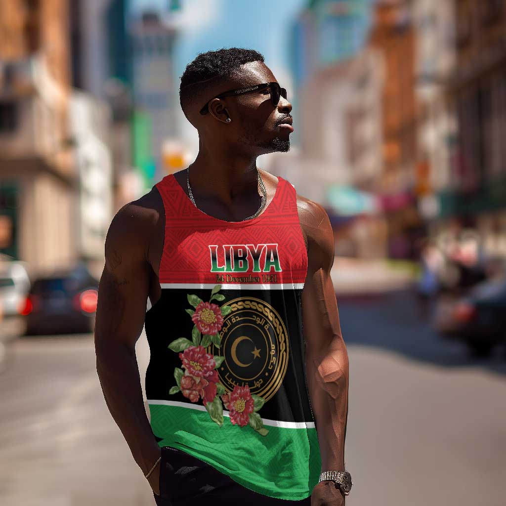 Personalized Happy Libya Men Tank Top Independence Day - African Pride