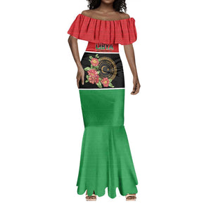 Personalized Happy Libya Mermaid Dress Independence Day - African Pride