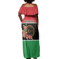 Personalized Happy Libya Off Shoulder Maxi Dress Independence Day - African Pride
