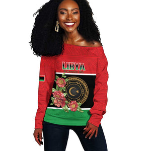 Personalized Happy Libya Off Shoulder Sweater Independence Day - African Pride