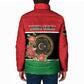 Personalized Libya Independence Day Padded Jacket Pomegranate Blossom With Libyan Seal