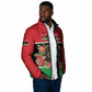 Personalized Libya Independence Day Padded Jacket Pomegranate Blossom With Libyan Seal