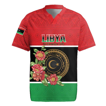 Personalized Happy Libya Rugby Jersey Independence Day - African Pride