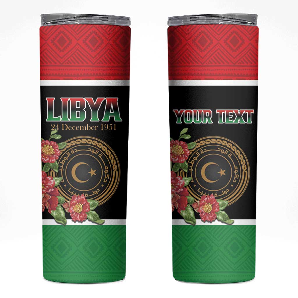 Personalized Happy Libya Skinny Tumbler Independence Day - African Pride