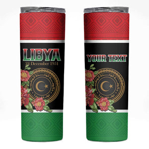 Personalized Happy Libya Skinny Tumbler Independence Day - African Pride