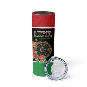 Personalized Happy Libya Skinny Tumbler Independence Day - African Pride