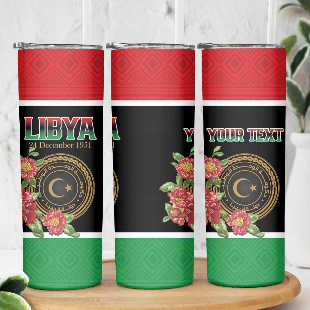 Personalized Happy Libya Skinny Tumbler Independence Day - African Pride