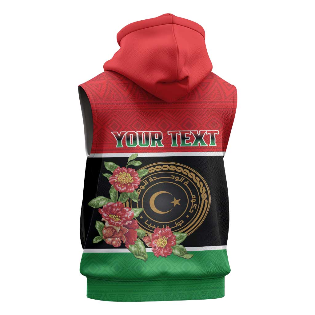 Personalized Happy Libya Sleeveless Hoodie Independence Day - African Pride