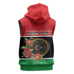 Personalized Happy Libya Sleeveless Hoodie Independence Day - African Pride