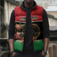 Personalized Libya Independence Day Sleeveless Puffer Jacket Pomegranate Blossom With Libyan Seal