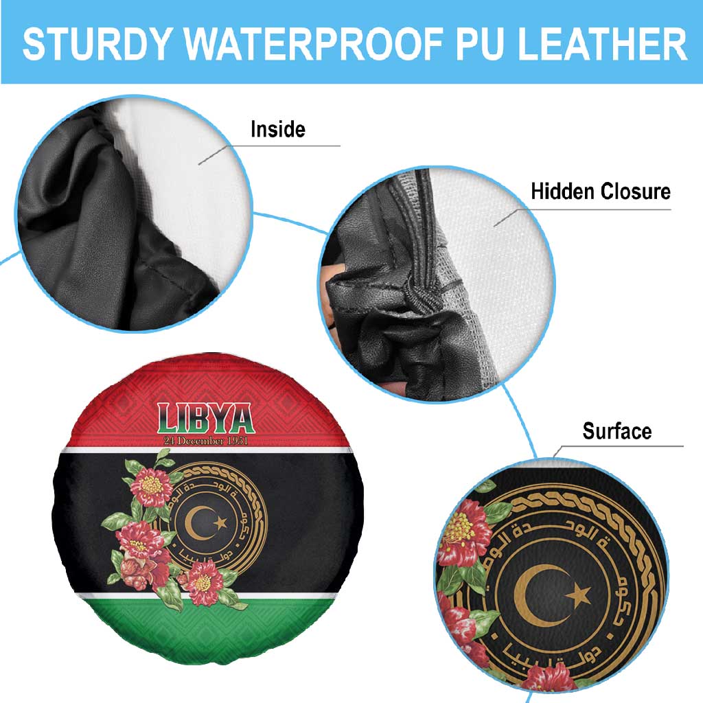 Happy Libya Spare Tire Cover Independence Day - African Pride