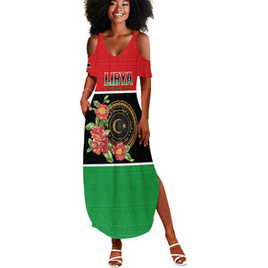 Personalized Happy Libya Summer Maxi Dress Independence Day - African Pride