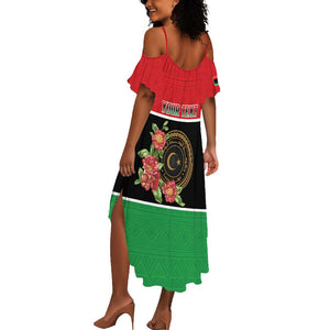 Personalized Happy Libya Summer Maxi Dress Independence Day - African Pride