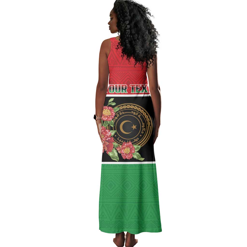 Personalized Happy Libya Tank Maxi Dress Independence Day - African Pride