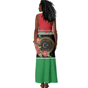 Personalized Happy Libya Tank Maxi Dress Independence Day - African Pride