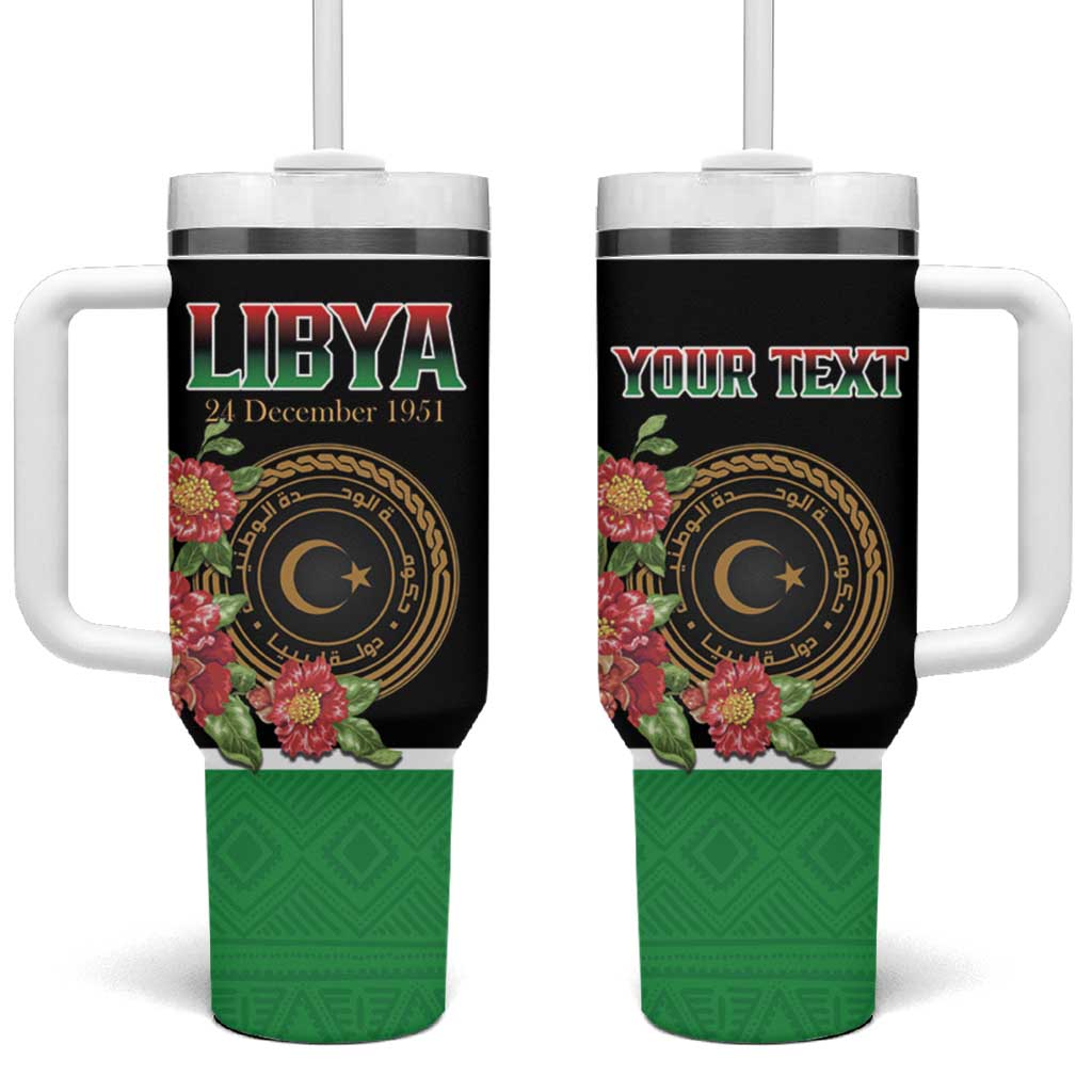 Personalized Happy Libya Tumbler With Handle Independence Day - African Pride