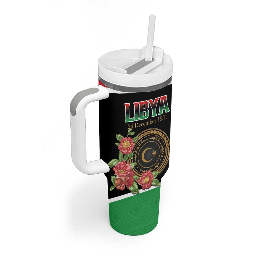 Personalized Happy Libya Tumbler With Handle Independence Day - African Pride