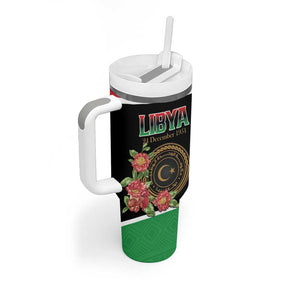 Personalized Happy Libya Tumbler With Handle Independence Day - African Pride