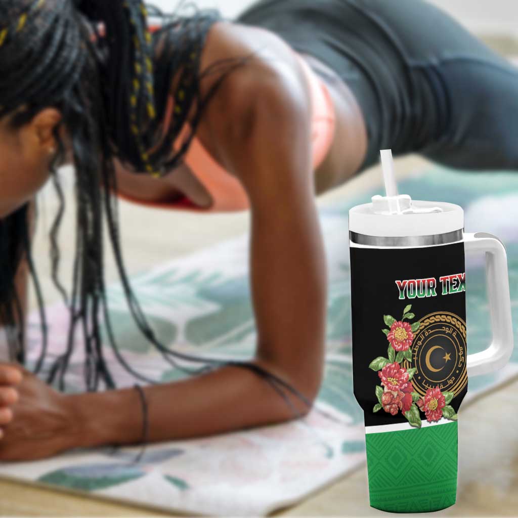 Personalized Happy Libya Tumbler With Handle Independence Day - African Pride