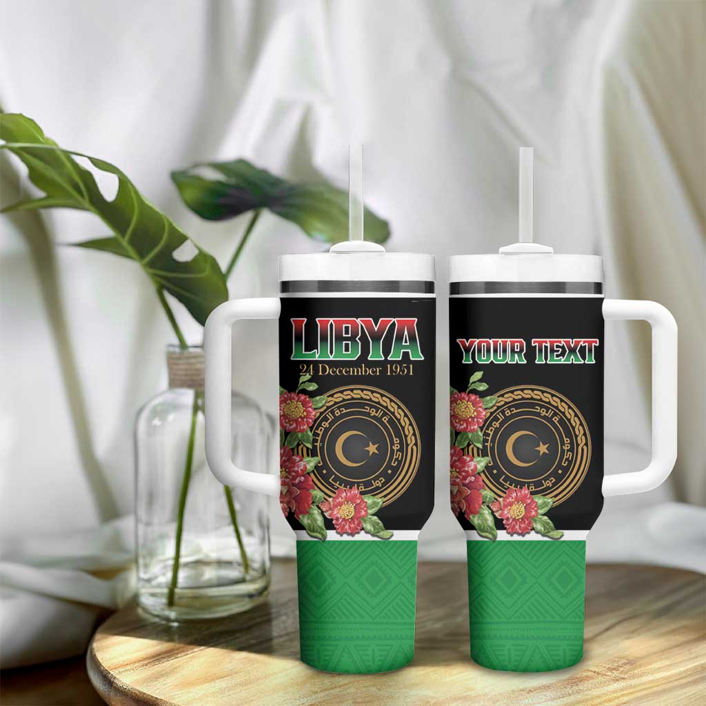 Personalized Happy Libya Tumbler With Handle Independence Day - African Pride
