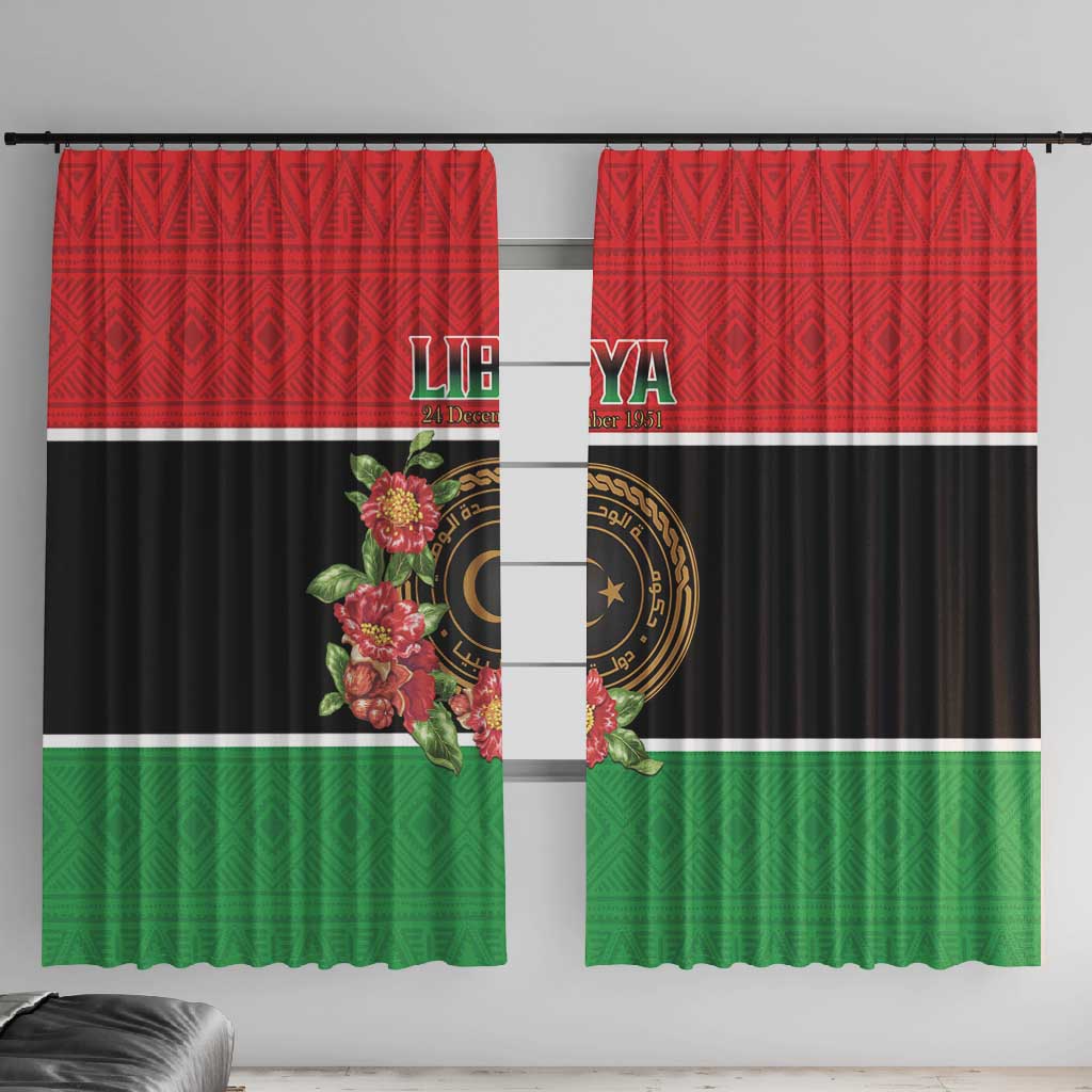 Happy Libya Window Curtain Independence Day - African Pride
