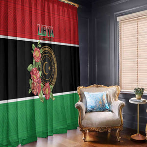 Happy Libya Window Curtain Independence Day - African Pride