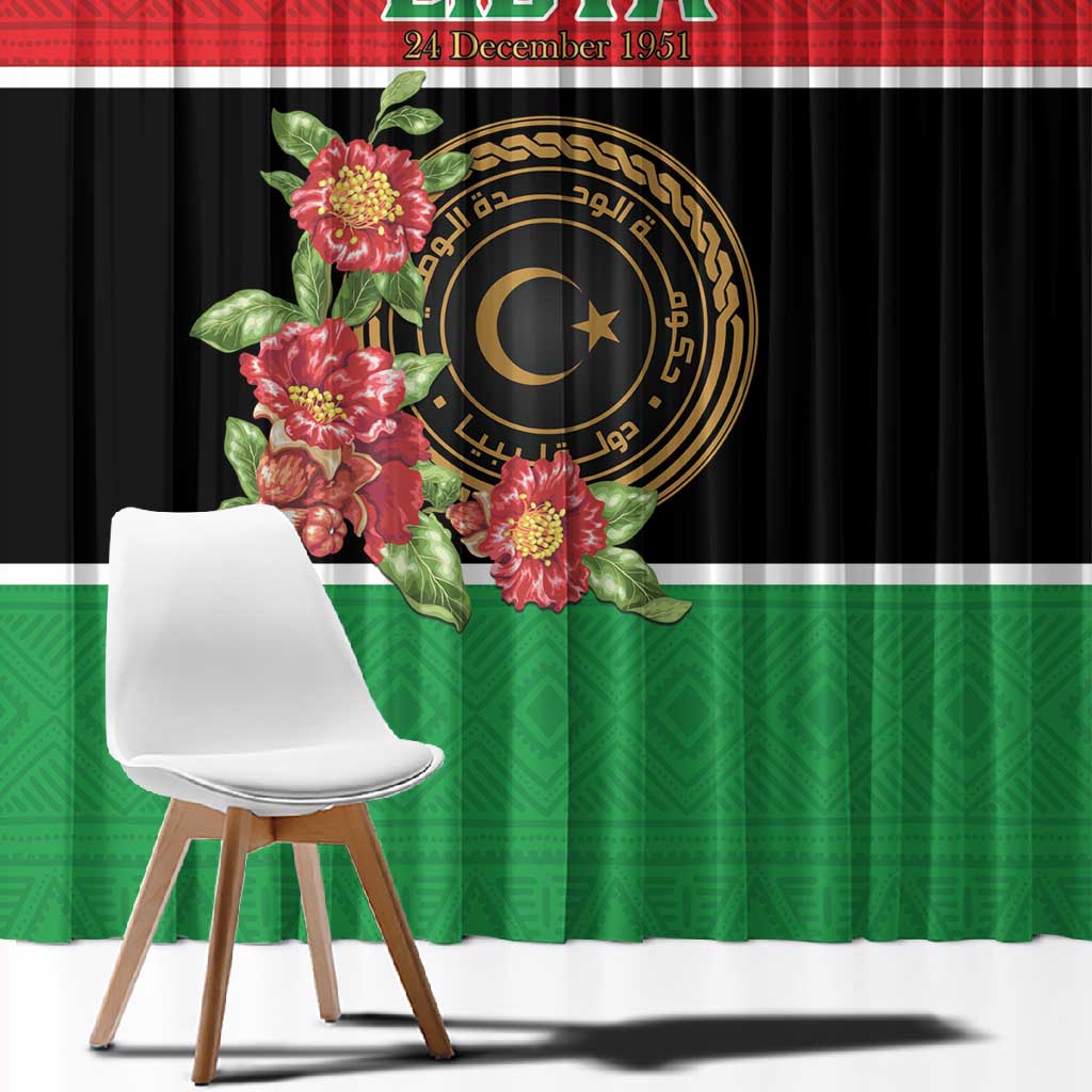 Happy Libya Window Curtain Independence Day - African Pride