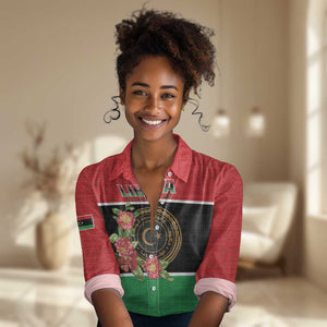 Personalized Happy Libya Women Casual Shirt Independence Day - African Pride