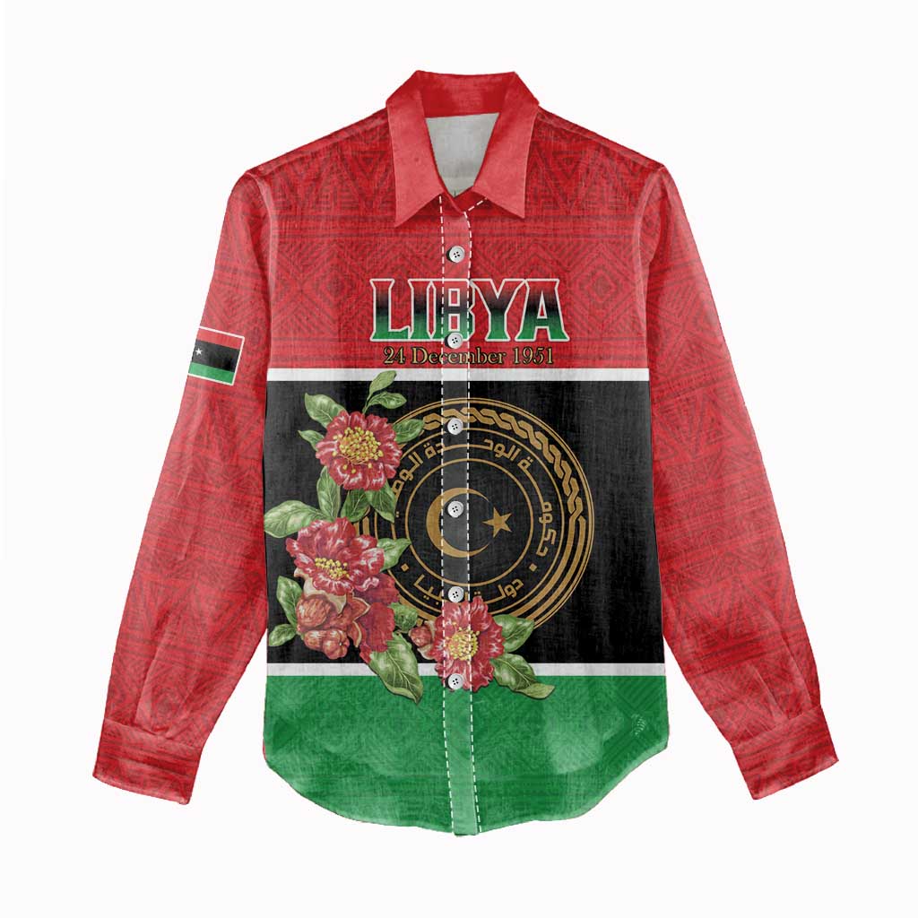 Personalized Happy Libya Women Casual Shirt Independence Day - African Pride