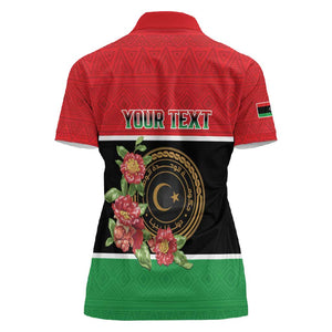 Personalized Happy Libya Women Polo Shirt Independence Day - African Pride