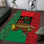 Happy Kwanzaa Holidays Area Rug Kente Pattern - African Pride