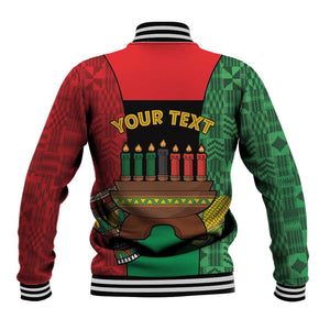 Personalized Happy Kwanzaa Holidays Baseball Jacket Kente Pattern - African Pride