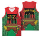 Personalized Happy Kwanzaa Holidays Basketball Jersey Kente Pattern - African Pride