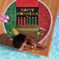 Happy Kwanzaa Holidays Beach Blanket Kente Pattern - African Pride