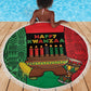 Happy Kwanzaa Holidays Beach Blanket Kente Pattern - African Pride