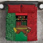 Happy Kwanzaa Holidays Bedding Set Kente Pattern - African Pride