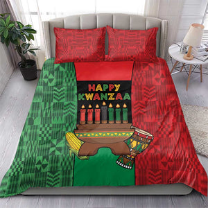 Happy Kwanzaa Holidays Bedding Set Kente Pattern - African Pride