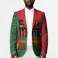 Personalized Happy Kwanzaa Blazer Kinara With Kente Pattern