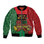 Personalized Happy Kwanzaa Holidays Bomber Jacket Kente Pattern - African Pride