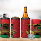 Personalized Happy Kwanzaa Holidays 4 in 1 Can Cooler Tumbler Kente Pattern - African Pride
