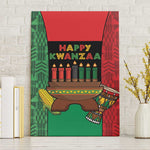 Happy Kwanzaa Holidays Canvas Wall Art Kente Pattern - African Pride