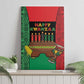 Happy Kwanzaa Holidays Canvas Wall Art Kente Pattern - African Pride