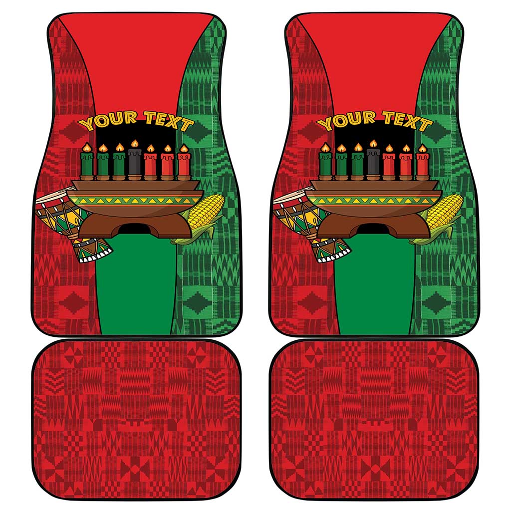 Personalized Happy Kwanzaa Holidays Car Mats Kente Pattern - African Pride