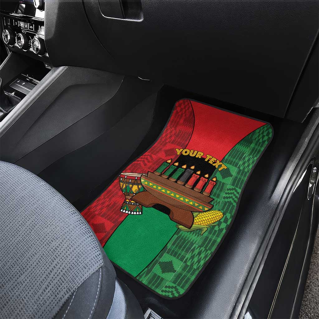 Personalized Happy Kwanzaa Holidays Car Mats Kente Pattern - African Pride